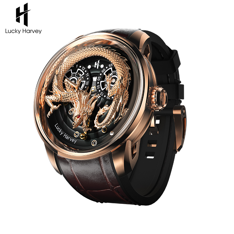 Luxury Watch In China - Relógio Masculino Mecânico Automático Lucky Harvey