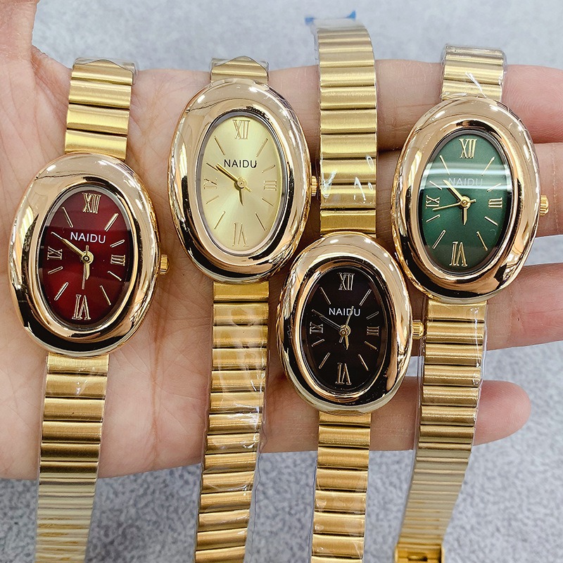 Luxury Watch Girl - Marca de luxo ouro oval feminino