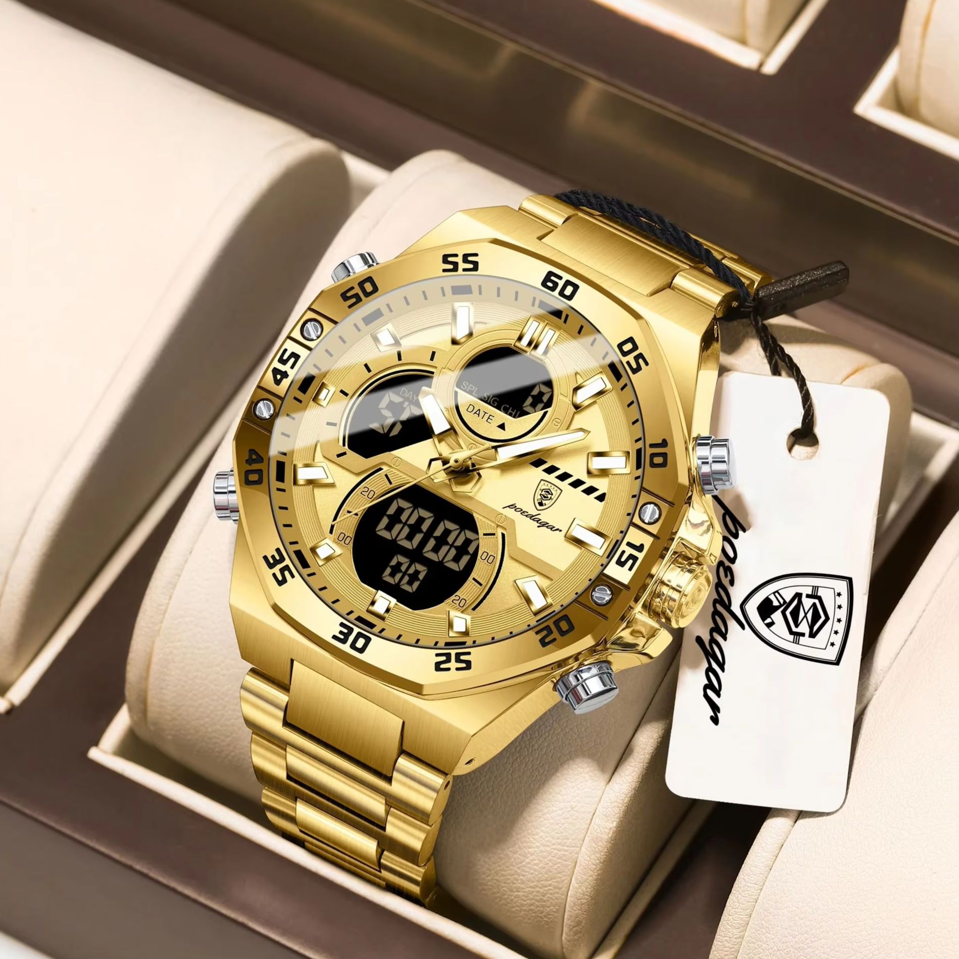 Minute Repeater Watch - Relógio de Pulso Masculino POEDAGAR Esportivo