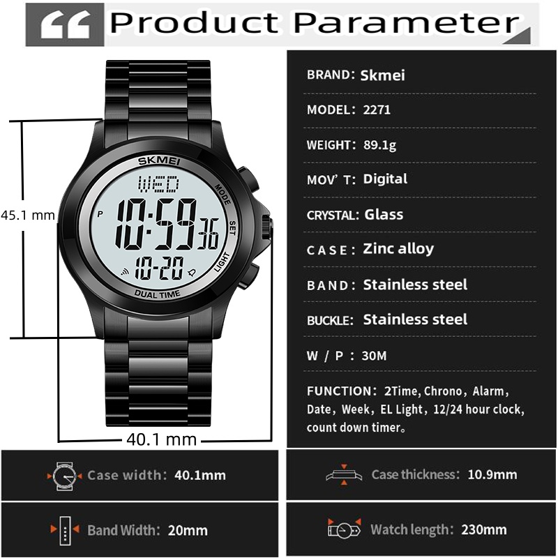 Skmei masculino led cronógrafo - Minute Repeater Watch avaliação e preço