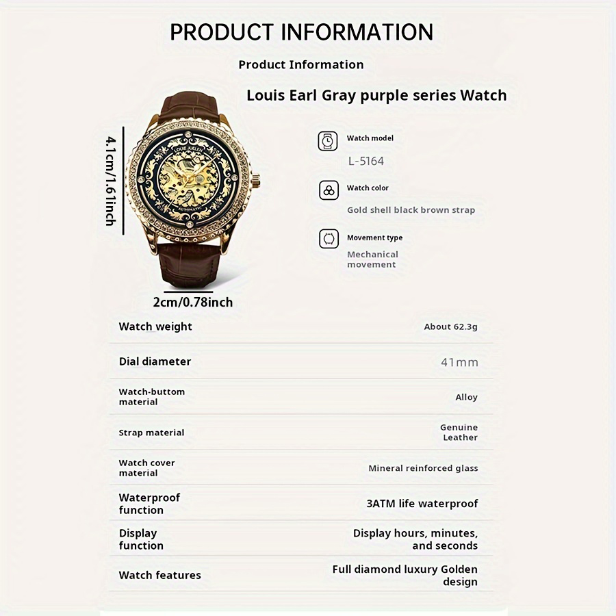 Movimento mecânico do relógio, - Luxury Watch It avaliação e preço