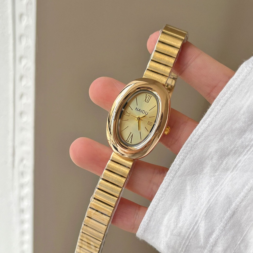 Marca de luxo ouro oval femini - Luxury Watch Girl avaliação e preço