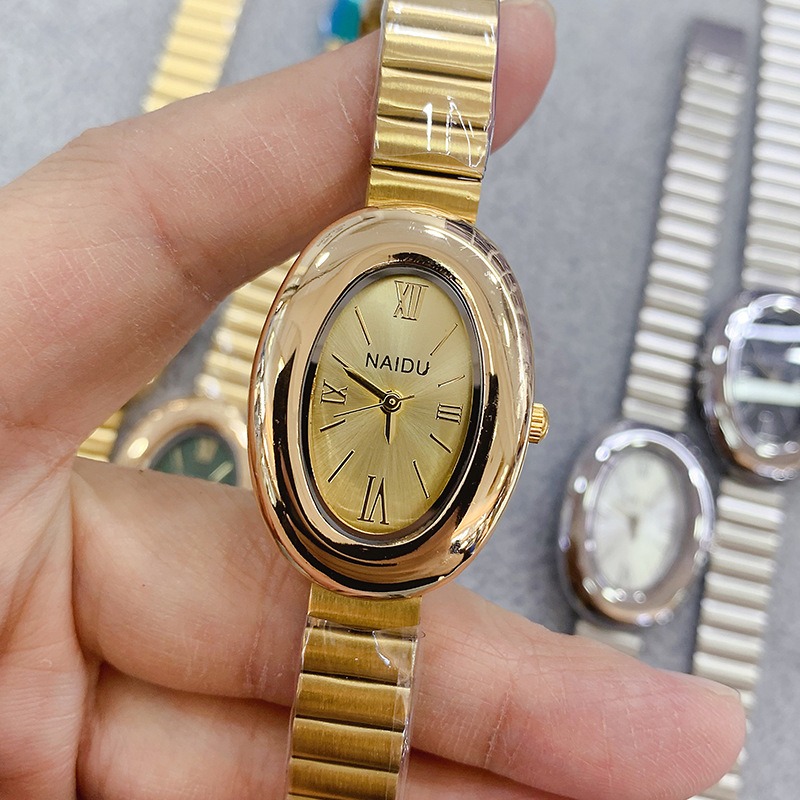 Marca de luxo ouro oval femini - Luxury Watch Girl avaliação e preço