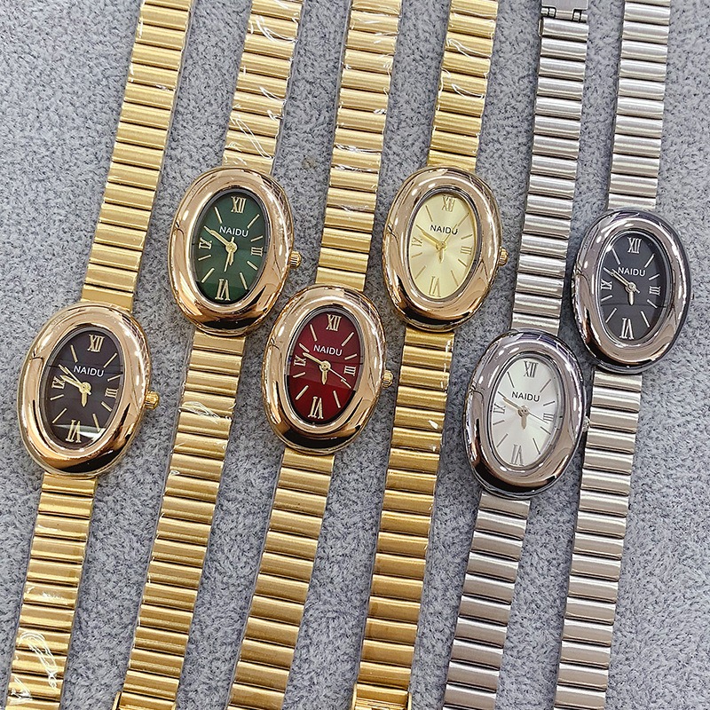 Marca de luxo ouro oval femini - Luxury Watch Girl avaliação e preço