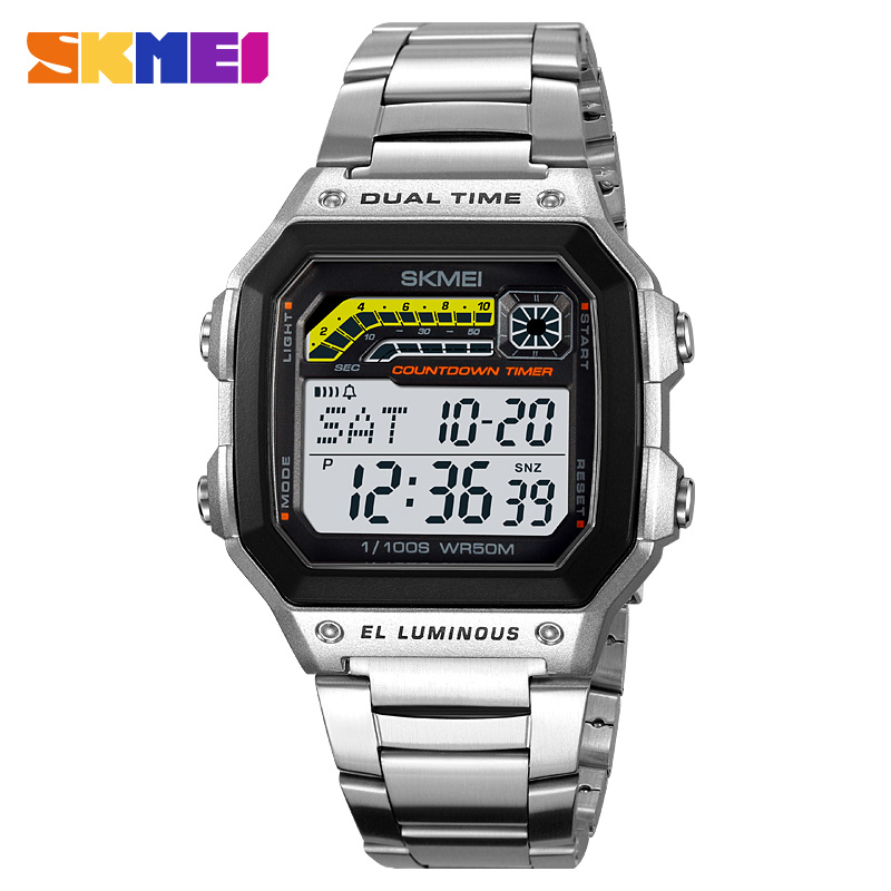 SKMEI-Relógio digital impermeá - Minute Repeater Watch avaliação e preço