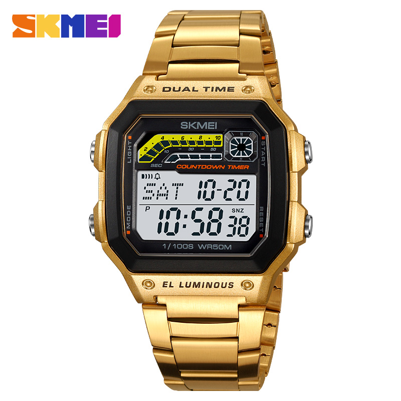 SKMEI-Relógio digital impermeá - Minute Repeater Watch avaliação e preço