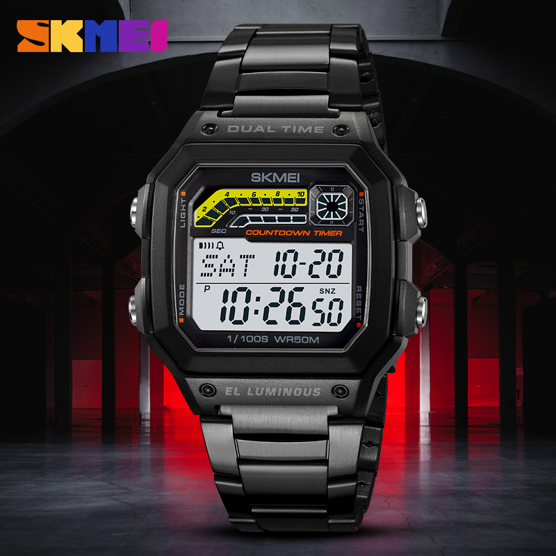SKMEI-Relógio digital impermeá - Minute Repeater Watch avaliação e preço