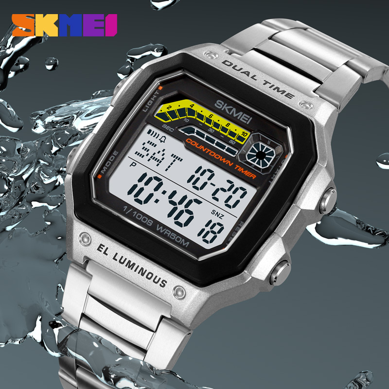 SKMEI-Relógio digital impermeá - Minute Repeater Watch avaliação e preço