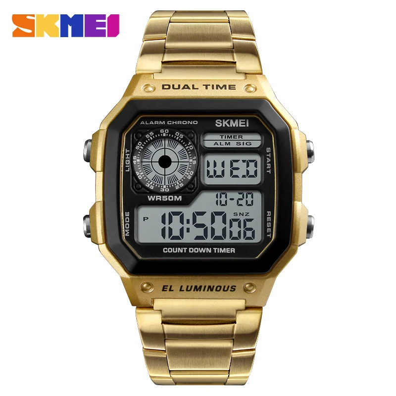 Skmei 1335 relógio digital par - Minute Repeater Watch avaliação e preço