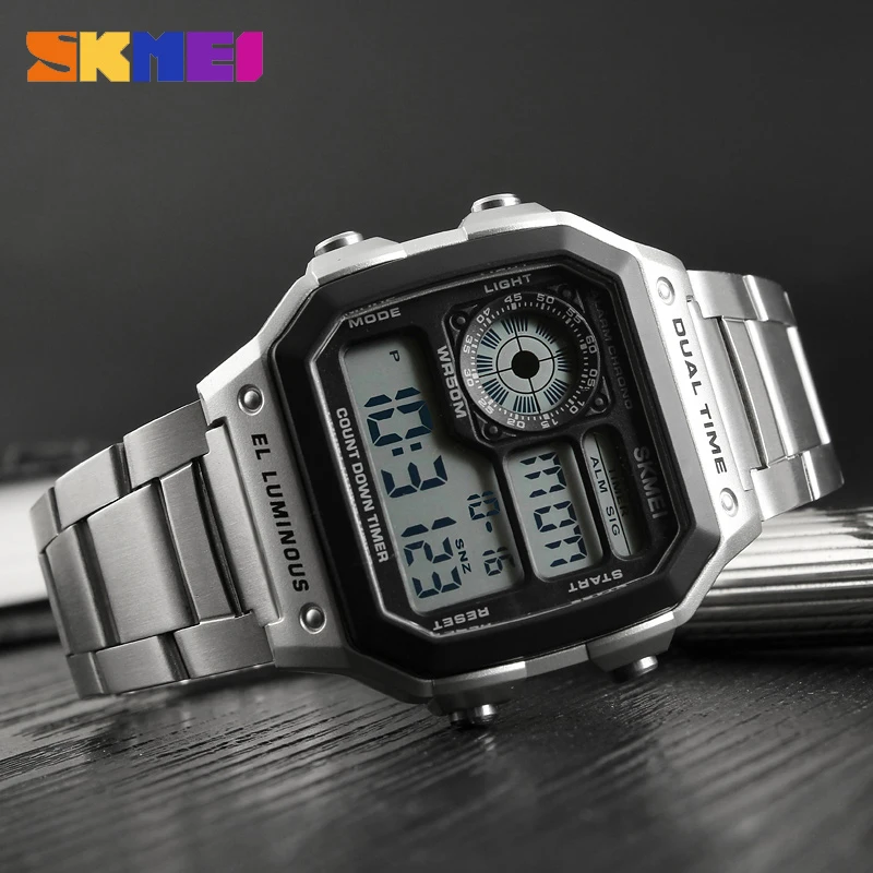 Skmei 1335 relógio digital par - Minute Repeater Watch avaliação e preço
