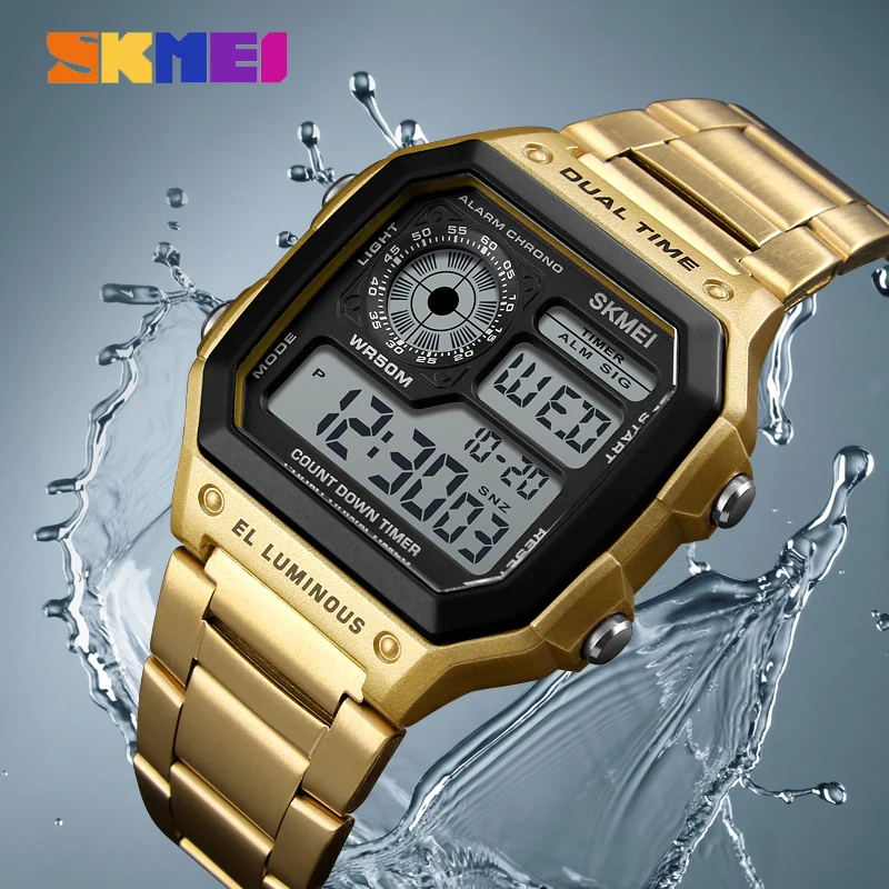 Skmei 1335 relógio digital par - Minute Repeater Watch avaliação e preço